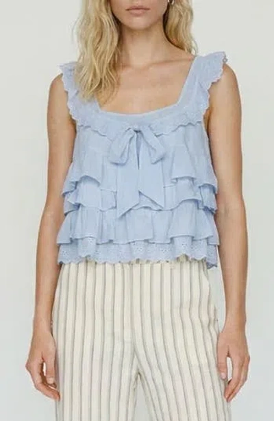 Vero Moda Sandy Sleeveless Layered Top In Blue