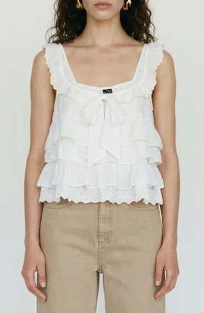 Vero Moda Sandy Sleeveless Layered Top In White