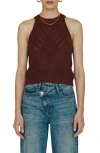 Vero Moda Sapphire Sands Openwork Tank In Brown