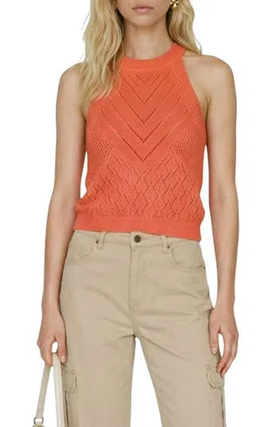 Vero Moda Sapphire Sands Openwork Tank In Orange