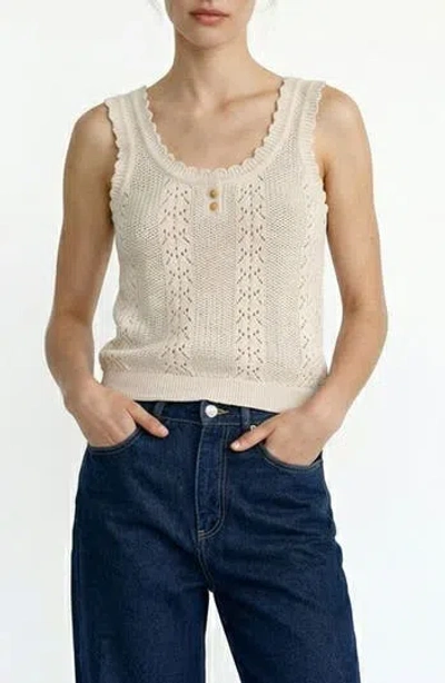 Vero Moda Secret Sands Knit Tank In Neutral