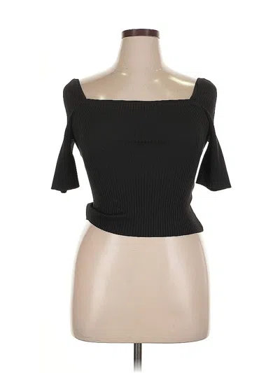 Pre-owned Vero Moda Short Sleeve Top Black Strapless Neckline Tops