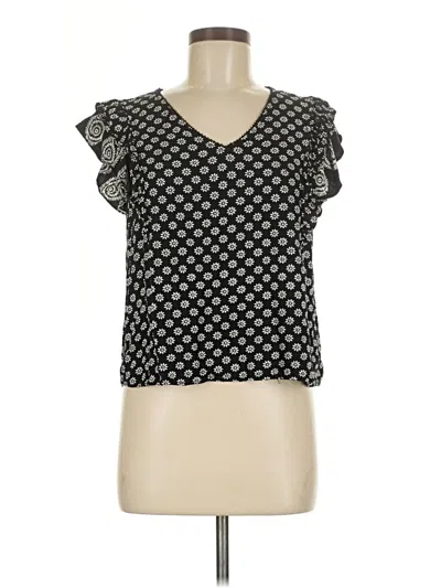 Pre-owned Vero Moda Short Sleeve Top Black Sweetheart Neckline Tops