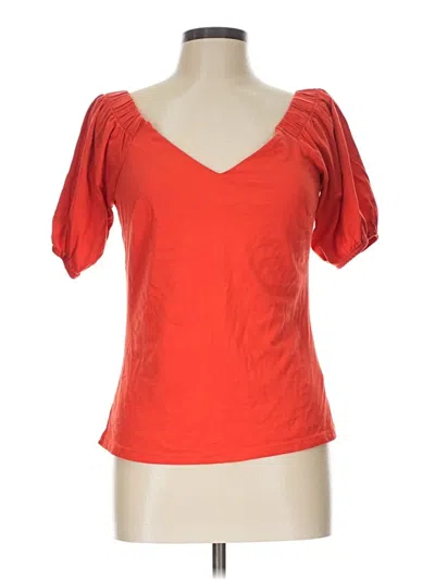 Pre-owned Vero Moda Short Sleeve Top Orange Sweetheart Neckline Tops