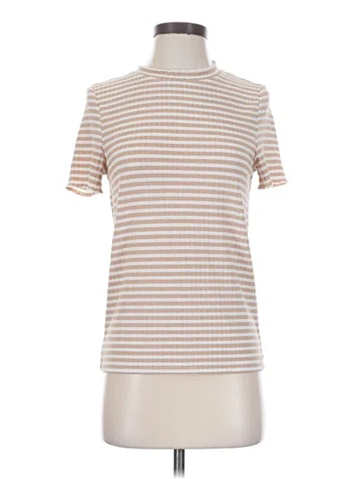 Pre-owned Vero Moda Short Sleeve Turtleneck In Tan