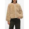 Vero Moda Starlet Faux Fur Jacket In Brown
