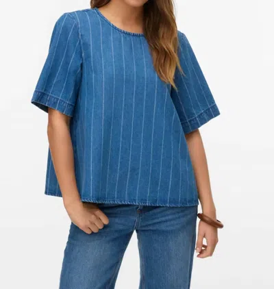Vero Moda Striped Tie Blouse In Multi