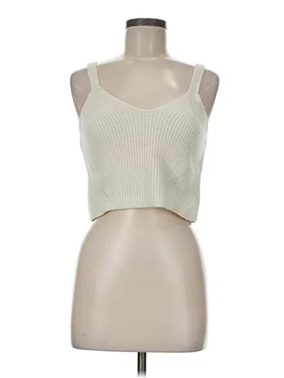Pre-owned Vero Moda Tank Top Ivory Strapless Neckline Tops In White