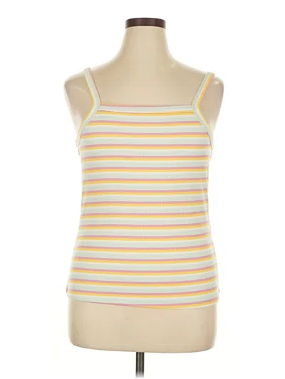 Pre-owned Vero Moda Tank Top Yellow Strapless Neckline Tops