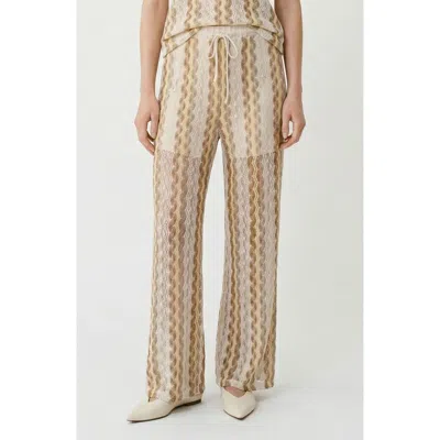 Vero Moda Teresa Open Stitch Stripe Drawstring Pants In Multi