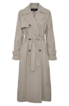 Vero Moda Tessa Trench Coat In Silverlining