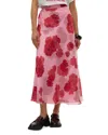 Vero Moda Thilda Teora Skirt In Pink