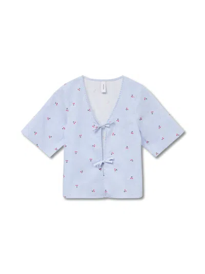Vero Moda Tie Front Cherry Top