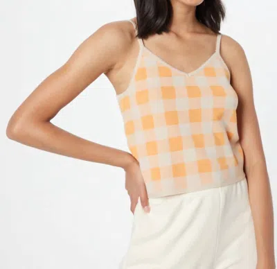 Vero Moda Udele Knit Tank In Desert Sun/irish Cream In Multi