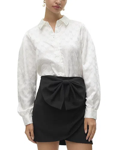 Vero Moda Viga Jacquard Shirt In Snow White