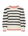 Vero Moda Vigga Striped Sweater In Birch Stripe