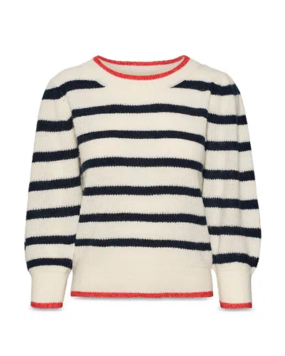 Vero Moda Vigga Striped Sweater In Birch Stripe