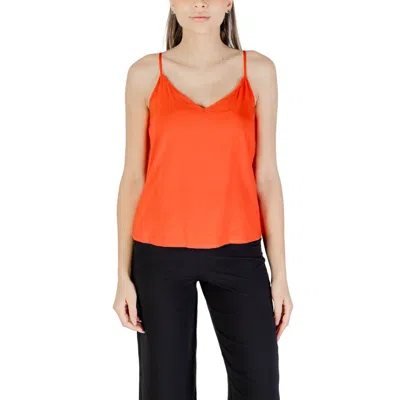 Vero Moda Red Viscose Tank Top In Orange