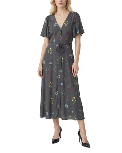 Vero Moda Vmalba Midi Dress In Gray