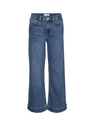 Vero Moda Vmdaisy Wide Denim Jns Vi3337 Girl Noos In Medium Blue Denim