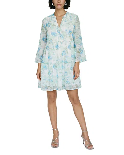 Vero Moda Vmsmilla Tiered Dress In Blue