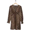Vero Moda Wild Long Sleeve A-line Dress In Brown