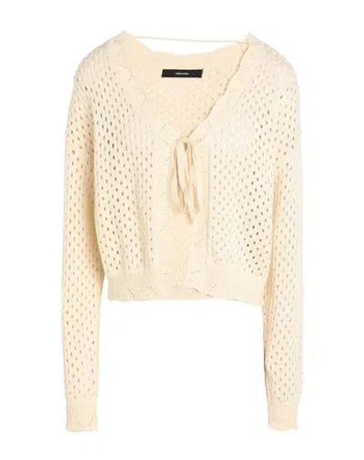 Vero Moda Woman Cardigan Cream Size Xl Organic Cotton In White