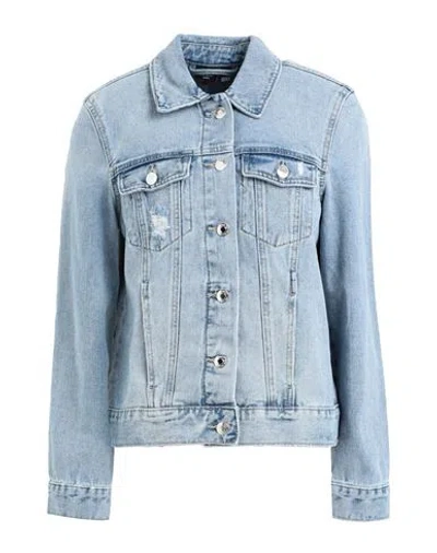 Vero Moda Woman Denim Outerwear Blue Size S Cotton, Polyester
