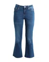 Vero Moda Woman Jeans Blue Size Xs-32l Cotton, Recycled Cotton, Polyester, Elastane In Blue