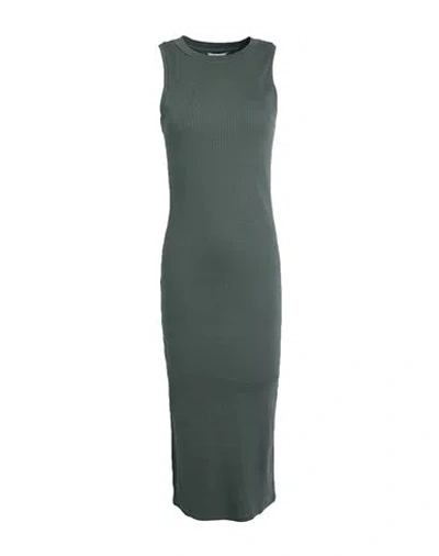 Vero Moda Woman Midi Dress Sage Green Size Xl Organic Cotton, Elastane In Sage Green