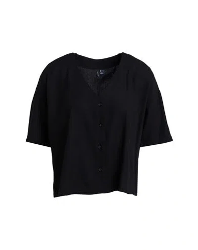 Vero Moda Woman Shirt Black Size Xl Ecovero Viscose, Linen