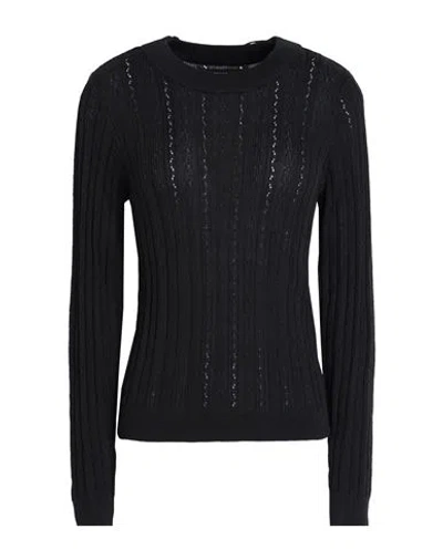 Vero Moda Woman Sweater Black Size Xl Cotton, Tencel Modal