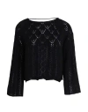 Vero Moda Woman Sweater Black Size Xl Organic Cotton, Acrylic In Black