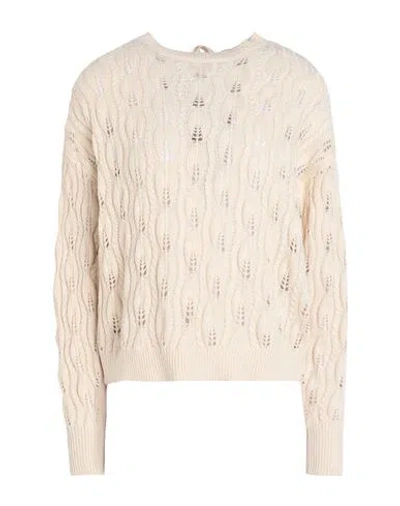 Vero Moda Woman Sweater Cream Size Xl Cotton, Acrylic In White