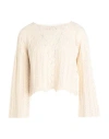 Vero Moda Woman Sweater Cream Size Xs Organic Cotton, Acrylic In White