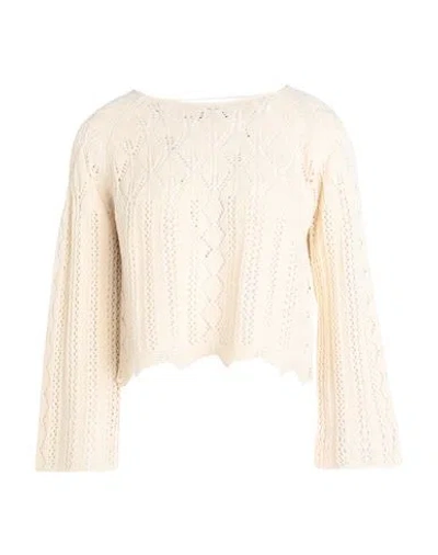 Vero Moda Woman Sweater Cream Size Xs Organic Cotton, Acrylic In White