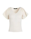 Vero Moda Woman Sweater Cream Size Xl Polyester In White