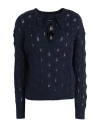 Vero Moda Woman Sweater Navy Blue Size Xl Cotton, Acrylic