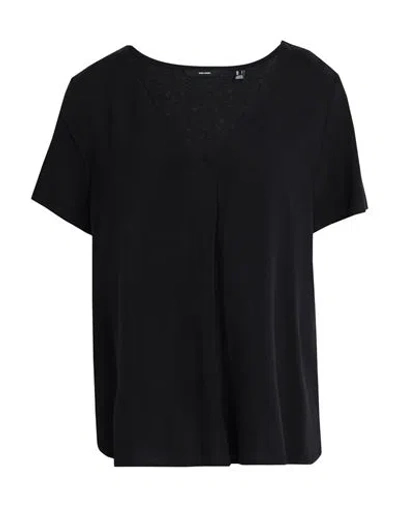 Vero Moda Woman Top Black Size Xl Viscose, Polyester