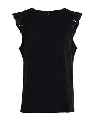 Vero Moda Woman Top Black Size Xl Organic Cotton