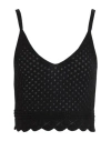 Vero Moda Woman Top Black Size L Organic Cotton In Black