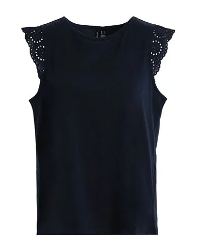 Vero Moda Woman Top Navy Blue Size Xl Organic Cotton