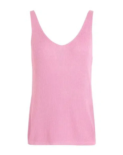 Vero Moda Woman Top Pink Size M Ecovero Viscose, Acrylic, Cotton In Pink