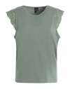 Vero Moda Woman Top Sage Green Size Xl Organic Cotton