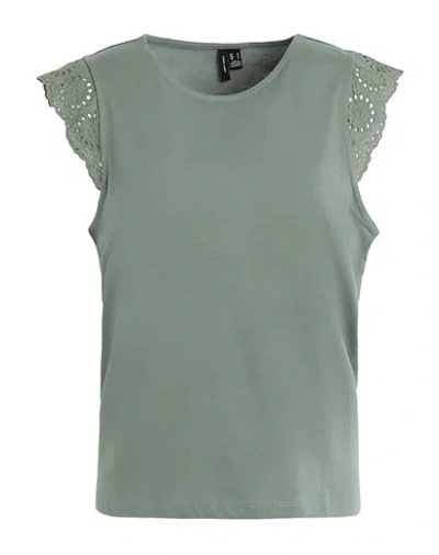 Vero Moda Woman Top Sage Green Size Xl Organic Cotton In Sage Green