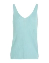Vero Moda Woman Top Turquoise Size M Ecovero Viscose, Acrylic, Cotton In Blue