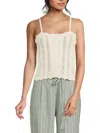 Vero Moda Women's Crochet Knit Scalloped-edge Tank