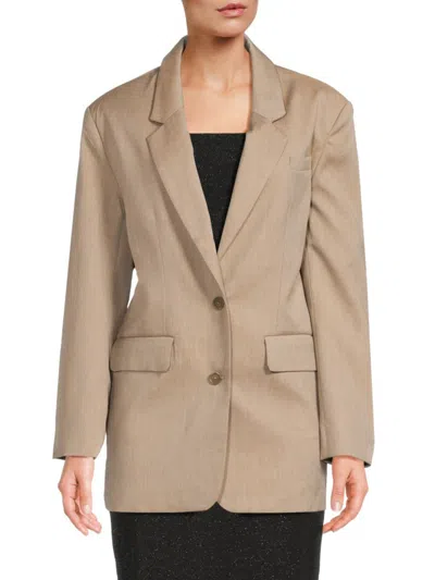 Vero Moda Women's Dagny Notch Lapel Blazer In Brown