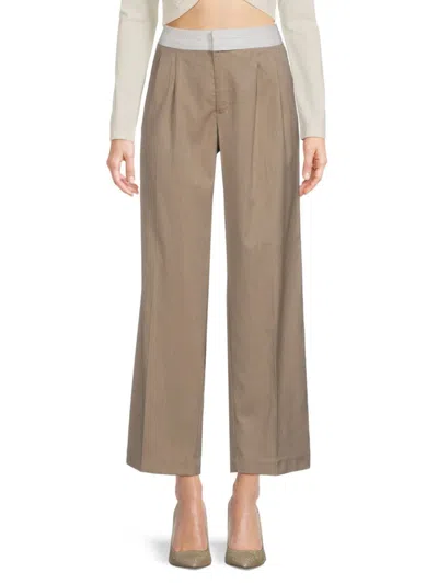 Vero Moda Women's Dagny Pleated Pants In Brown