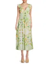 Vero Moda Women's Josie Floral Ruffle-trim Midi-dress